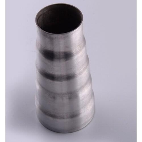 Universal Silver Car Exhaust Connector Pipe Auto Reducer Adapter Muffler Tube 5 Layer 145mm Stainless Steel