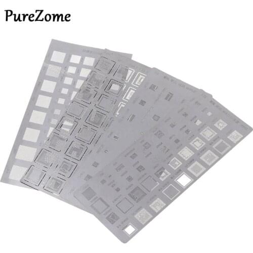 4PCS Universal BGA Stencil for MTK MSM Samsung Huawei Xiaomi iPad CPU RAM PM Power IC Reball Pin BGA Direct Heat Template