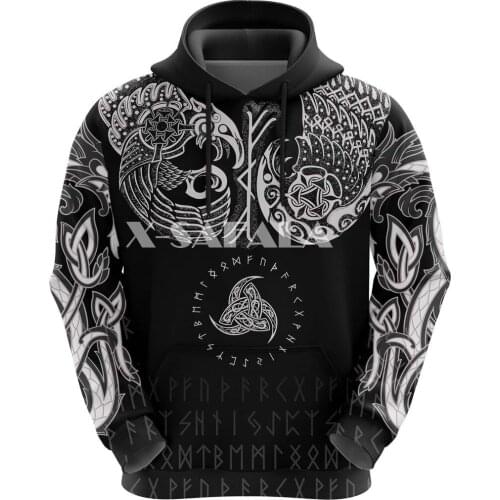 Vikings Chest Tattoo 3D All Print Size XS-7XL Hoodie Man Women Harajuku Outwear Zipper Pullover Sweatshirt Unisex-2