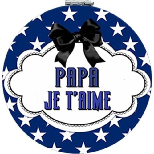 Youhaken Happy fathers day gift 2019 Double Sides Makeup mirrors SUPER PAPA to my charming dad espejo CT517