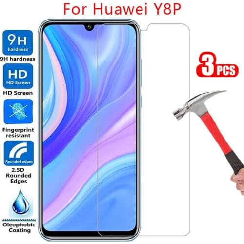 Protective tempered glass for huawei y8p screen protector on huaweiy8p y 8p 8 y8 p yp8 8yp film huawey huwei hawei huawi huawe