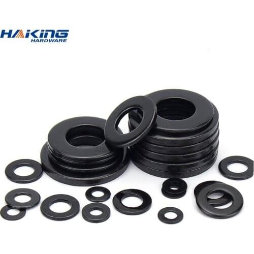 1/100pcs Plain Flat Washer M2 M2.5 M3 M4 M5 M6 M8 M10 M12 M14 M16 M18 M20 M22 M27 M30 M33 M36 Carbon Steel Washers Gaskets