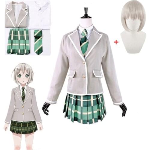 2019 Anime BanG Dream! Cosplay Costume Afterglow Aoba Moca Cosplay Costume for Halloween Party School Uniform for Women Costume
