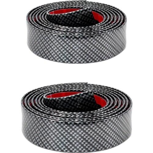 3m Carbon Fiber Look Rubber Moulding Strip Bumper Trim DIY Car Styling Door Sill Protector Edge Guard Universal