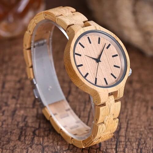 Simple Minimalist Natural Wood Watch Top Band Luxury Men Triangle Transparent Casual Male Bamboo Quartz Wristwatch Clock Gift