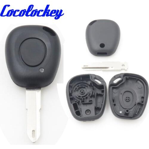 Cocolockey Replacement Car Cover Shell for Renault Twingo Megane Scenic Laguna 1 Button Remote Key Fob Case Uncut Blade