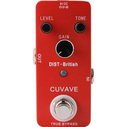 CUVAVE DIST-British Distortion Guitar Effect Pedal Based on Classic JCM Amp Distortion True bypass Effects Stompbox