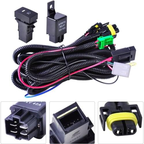 DWCX Wiring Harness Sockets Wire+Switch for H11 Fog Light Lamp for Ford Focus 2008-2014 Acura TSX 11-14 Nissan Cube 2009-2015