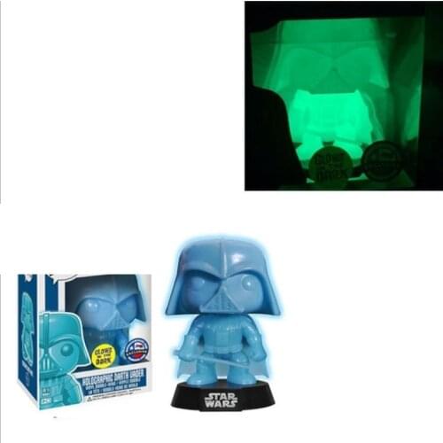 Funko Star Wars Holocraphic Darth Vader 33# Collection Action Figure Toys Glows in the Dark Bobble-head Model Dolls Kids Gifts