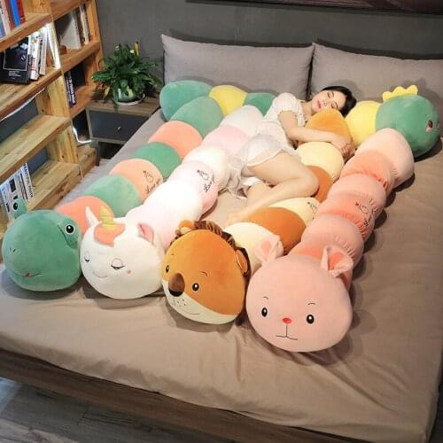 90/110/130cm Giant Plush Animals Toys Stuffed Dinosaur Unicorn Frog Lion Rabbit Long Sleep Pillows Baby Kids Doll Birthday Gift
