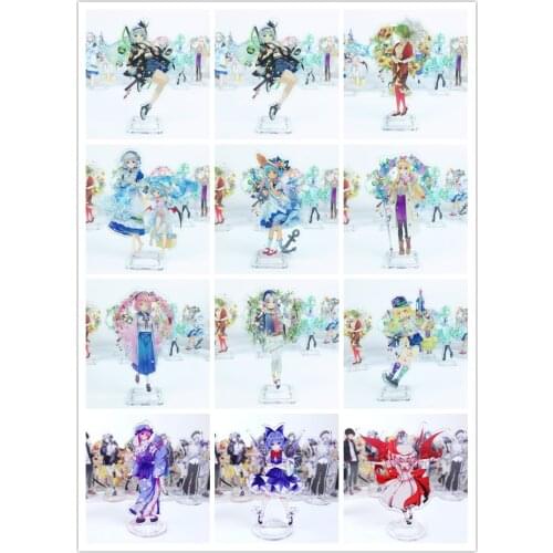 2021 HOT TouHou Project Hakurei Reimu Keychain Stand Figure Acrylic Gifts Cartoon Model Plate Desk Decor Pendant Key rings Xmas