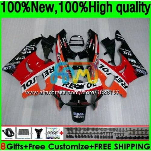 Kit For HONDA CBR 893RR CBR900RR CBR893RR 89 90 91 92 93 149BS.0 CBR900 CBR893 RR 1989 1990 1991 1992 1993 Fairing Repsol orange