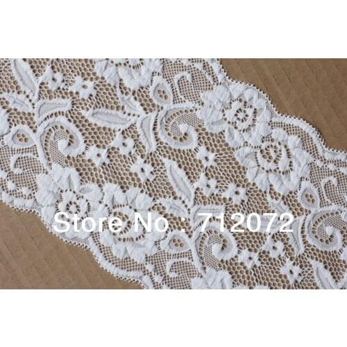 La Belleza white and colors lace trim 16 cm wide good elastic wholesale 20 yards/lot free shipping fashion lace tirm