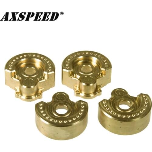 AXSPEED Brass Counterweight Balance Weight Tire Portal Drive Housing for 1/10 RC Crawler Traxxas TRX4 TRX-4 Axle Upgrade Parts