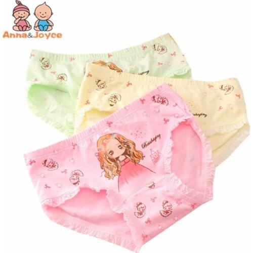 5pcs/lot Fashion Kids Panties Girls' Briefs Female Child Underwear Lovely Cartoon Panties Children Clothing