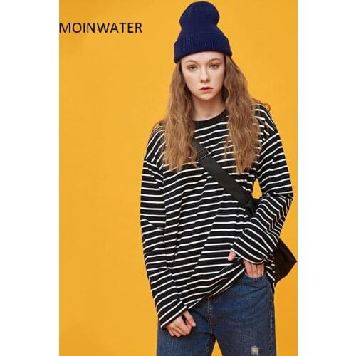 Женские полосатые футболки MOINWATER China At AliExpress