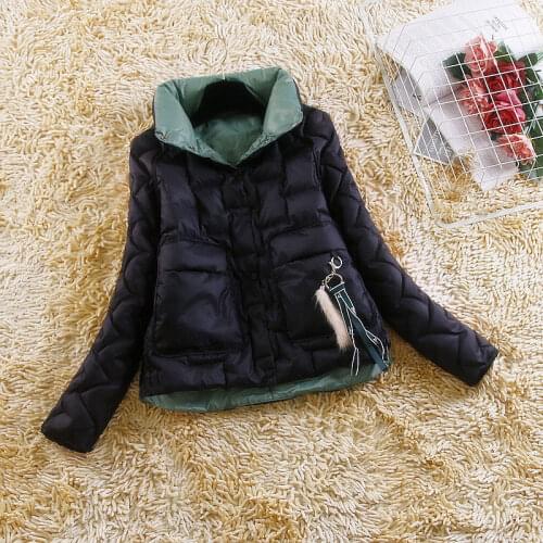 2021 New Winter Jacket Parkas Coat Women Jacket Oversized Stand Collar Female Jacket Cotton Padded Parka Outerwear
