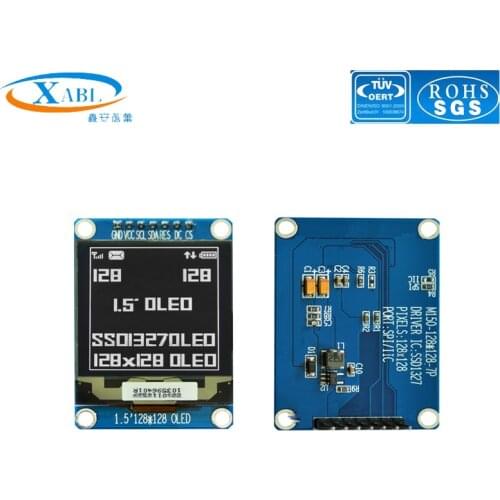 XABL 1.5 Inch OLED Module Resolution 128*128P OLED Display Module SSD1327 IIC SPI PM Material 7Pin Portrait