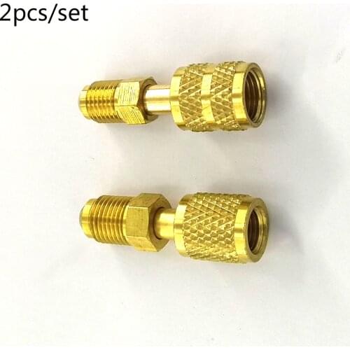 R410 Adapter Female 5/16\\\" SAE To Male 1/4\\\" SAE Male 5/16\\\" SAE To Female 1/4\\\" SAE Quick Coupler Tool Parts