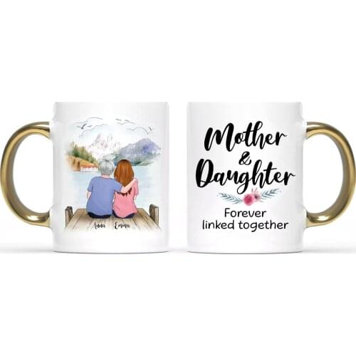 Personalized Mugs Mother & Daughter cup Family Gift Coffee Mug Mothers Day Gift Tazas De Ceramica Creativa cups