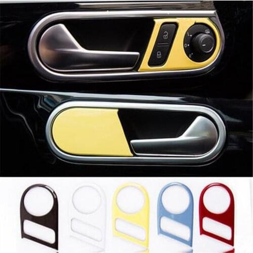 Fit For valkswagen Beetle 2013-2021 Interior Door Handle Panel Cover Frame Trim Mouldings Sticker Car Styling Accessory