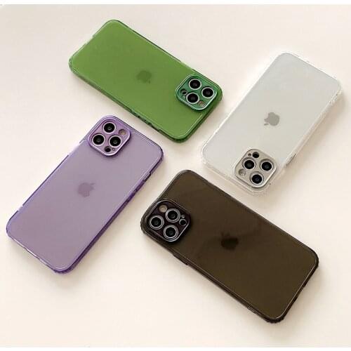 Transparent Phone Case For iPhone 12 11 Pro Max Mini X Xs Max Xr 7 8 Plus Anti-scratch Shockproof Camera Protector