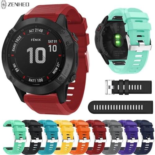 26mm Silicone Band Strap For Garmin Fenix 6X Replacement Quick Release Watchband For Garmin Fenix 5X/3/5X Plus/3 HR