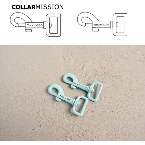 Blue colored baking paint dog clip durable and strong swivel hook We provide laser engraving service customize LOGO CPK25B