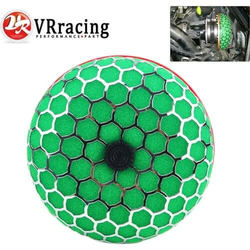 VR Green Sponge Air Filter 21*21*11cm Universal Mushroom Head Shape High Flow Car Sponge Air Filter Accessories Parts