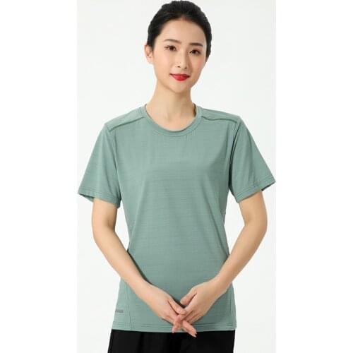 Female Sport Running T Shirt Breathable Yoga Short Sleeve Loose Jogging Womens Shirt Training Fitness Aerobic Exercise Top
