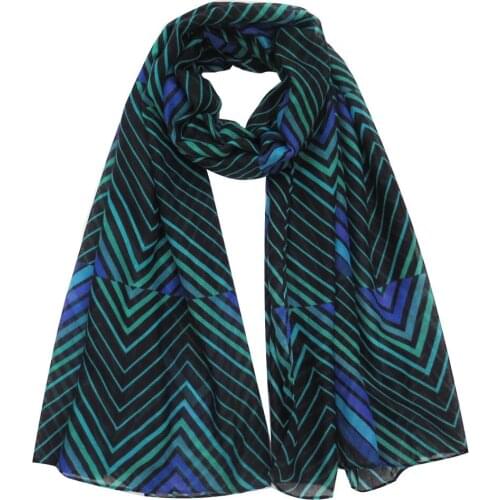 Chevron Print Womens Scarf Shawl Wrap Soft Lightweight for All Seasons