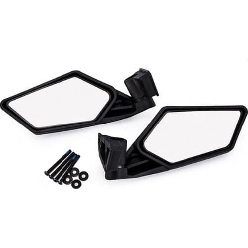 1 Pair Black Racing Side Mirrors Left&Right For 2017, 2018 Maverick X3, Maverick X3 Max, Maverick X3 Max R models