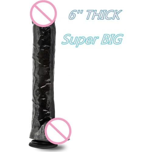 13 Inch Extra Long Thick Realistic Dildo Suction Cup Harness Cup Black Giant Huge Penis Big Dick Anal Butt Sex Toy for Women