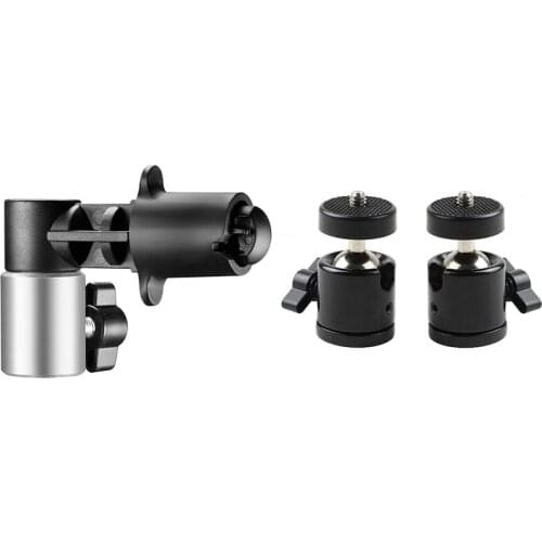 2PCS 1/4 Inch Mini Tripod Ball Head Bracket & 1x Photography Reflector Holder Clip Reflector Fotografia Spring Clamp