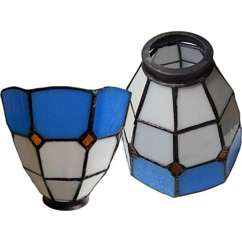 2-Pack Tiffany Style Glass Lampshade 1-5/8-inch Fitter for Wall Sconce and Pendant Chandelier Light