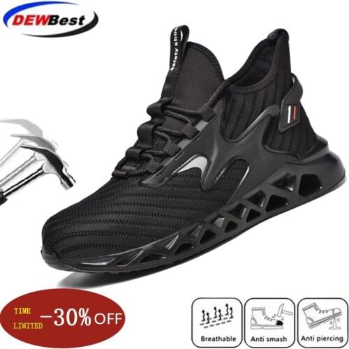 2021 Work safety boots safety shoe anti-piercing puncture work boots unbreakable mens work sports shoes mens steel toe shoes