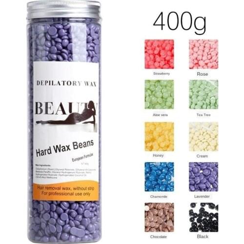 400g/Pack Wax beans Depilatory Hot Film Wax Pellet Removing Bikini Face Hair Legs Arm Hair Removal Bean Unisex
