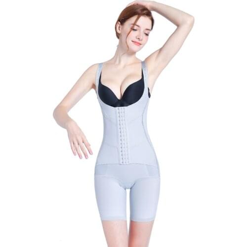 Thigh Shaper PRAYGER Women Corset Lift Bra Compression Tummy Slimming Waist Bodysuits Open Butt Shapewear