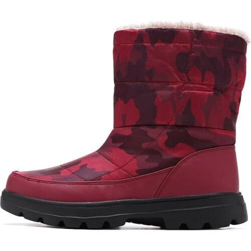 2020 Winter New Womens Snow Boots Large Size Men Outdoor Shoes Velvet Casual Cotton-Padded Footwears Fashion Soft Comfortable