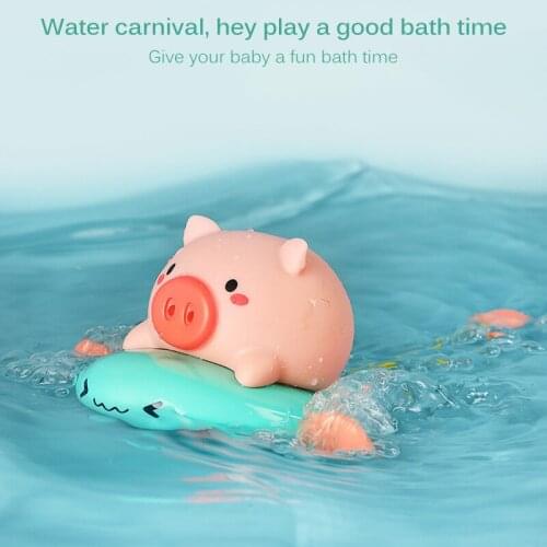 Children Bathroom Floating Water Toy Baby Shower Bath Toys Bathing Toy For Kid Pig Float Spray Water Squeeze Toys Brithday Gift