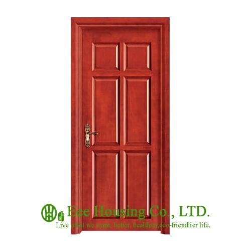 40mm thickness Timber veneer door for apartment, Swing type door, inward & outward opening entry door, MDF Timber door