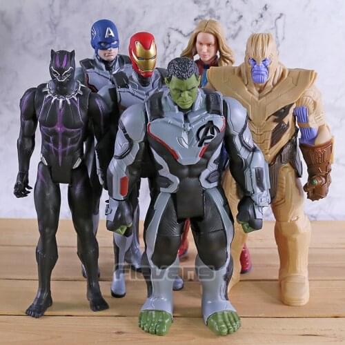 Titan Hero Power FX Avengers Endgame Thanos Hulk Captain America Marvel Iron Man Black Panther PVC Action Figure Toy