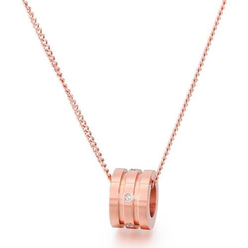Korean version of the new titanium steel small man waist clavicle necklace fashion style zircon pendant ladies necklace