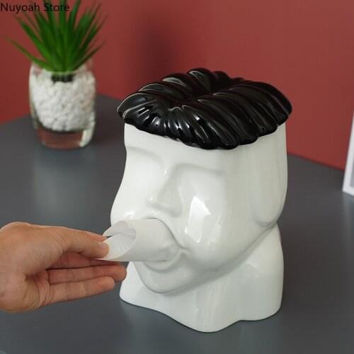 Creative Tissue Box Decoration European Style Stone Doll Paper Holder Bathroom Storage Box/modern Home Decoration Accessories