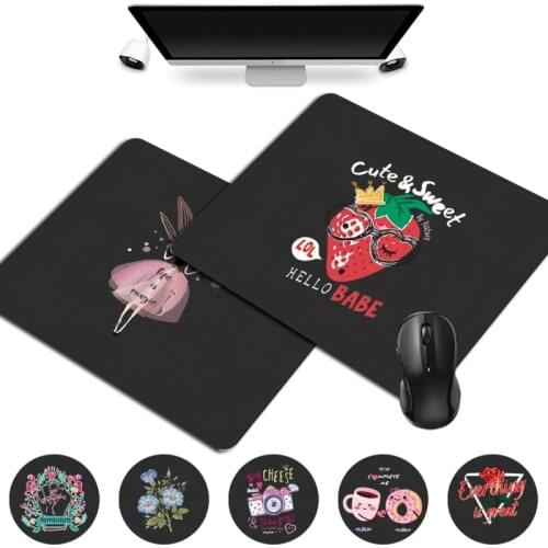 Easy-to-clean and Small Size Mouse Mat 25x21cm PU Leather Printing Pattern Smooth Durable Gaming Mouse Pad Computer Mousepad