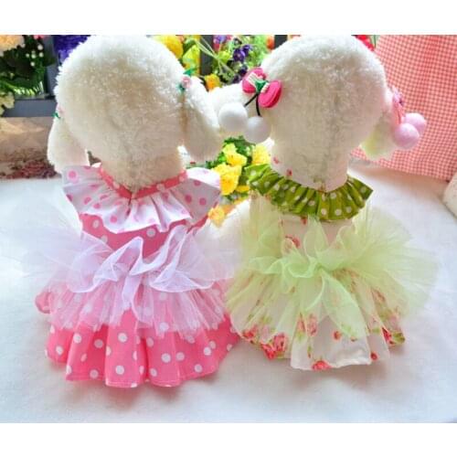 Summer Dog Princess Dress Cat Skirt Chihuahua Yorkshire Puppy Clothes Poodle Pomeranian Schnauzer Small Dog Clothing Dresses