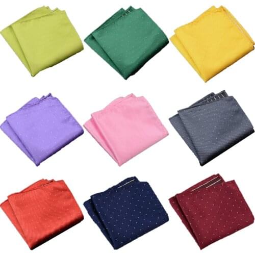 Men Black Handkerchief Suit Pocket Towel Accessories Wedding Banquet Anniversary Commercial white Red Blue Vintage Dot