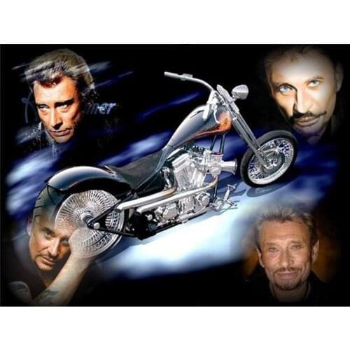 2.8mm rock singer diamond painting Rock star cross stitch craft plastic canvas kits Johnny Hallyday diamond painting Soul singer