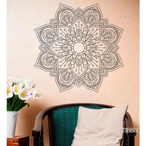 Mandala Wall Decal Master Bedroom Wall Decor Removable Window Decal Boho Hippie Zen Yoga Home Living Room Mural C33