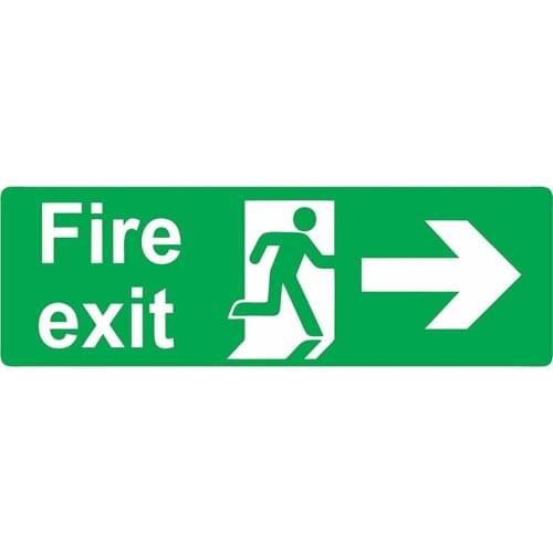 Sticker Fire Exit Right and Left Office Door Buiding Emergency Self Adhesive High Quality KK Vinyl Decal